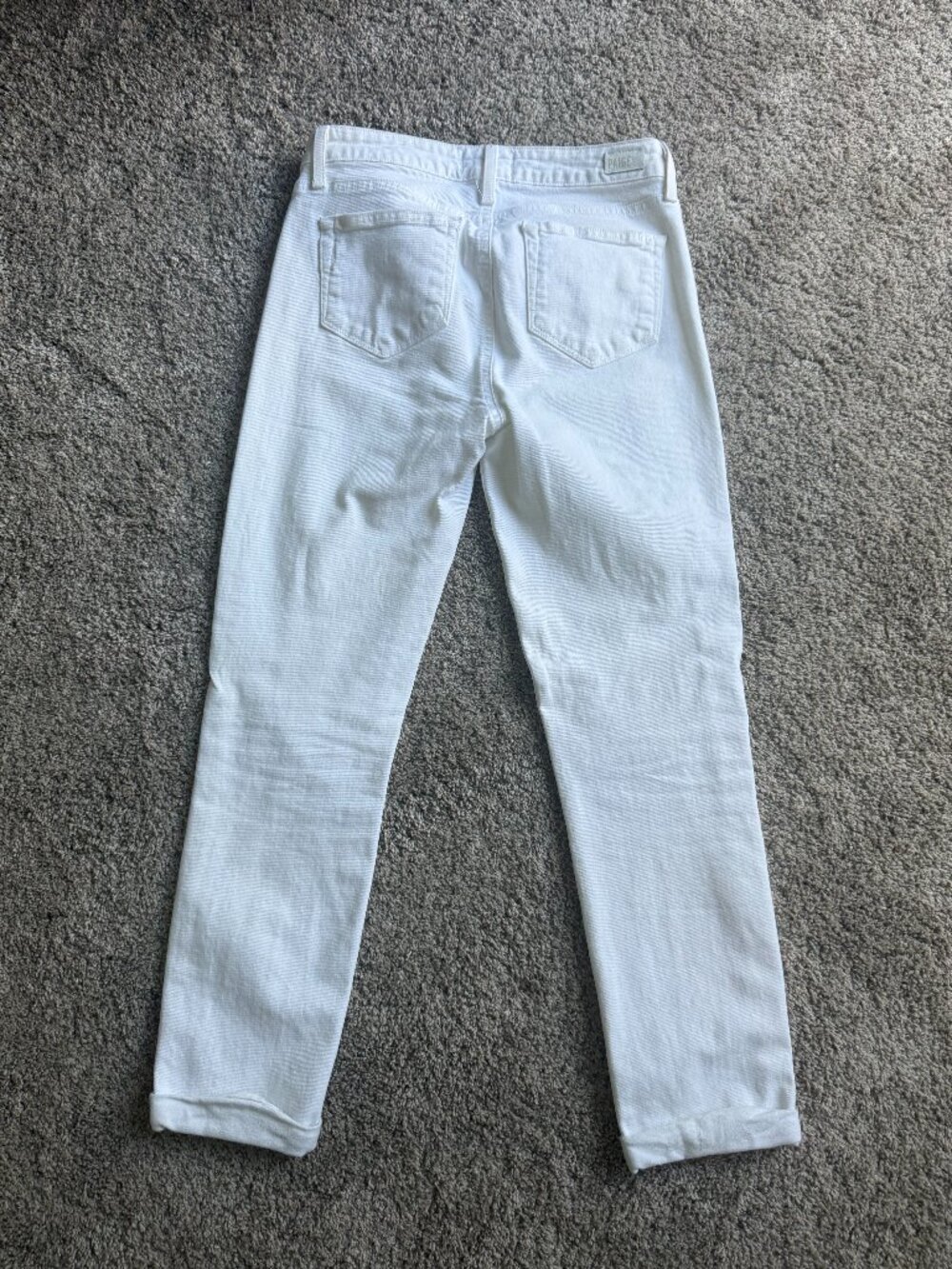 Paige White Denim Ankle with small Cuff